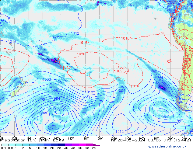 Z500/Rain (+SLP)/Z850 ECMWF Di 28.05.2024 06 UTC