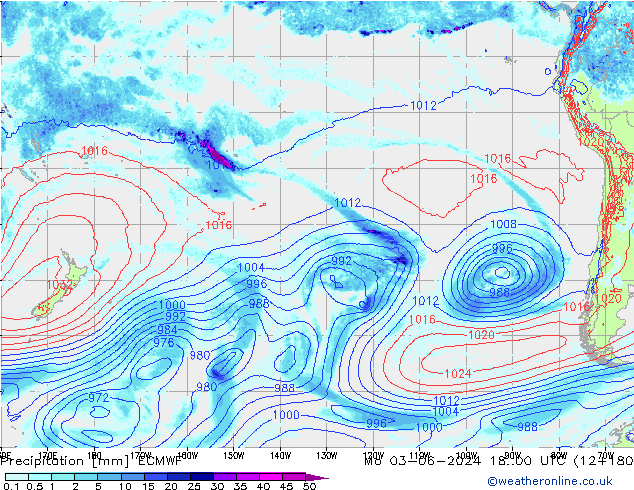 Neerslag ECMWF ma 03.06.2024 00 UTC