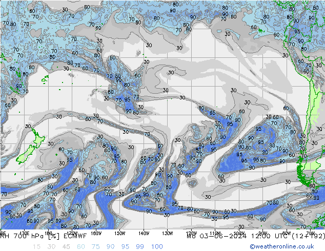 RH 700 hPa ECMWF Seg 03.06.2024 12 UTC