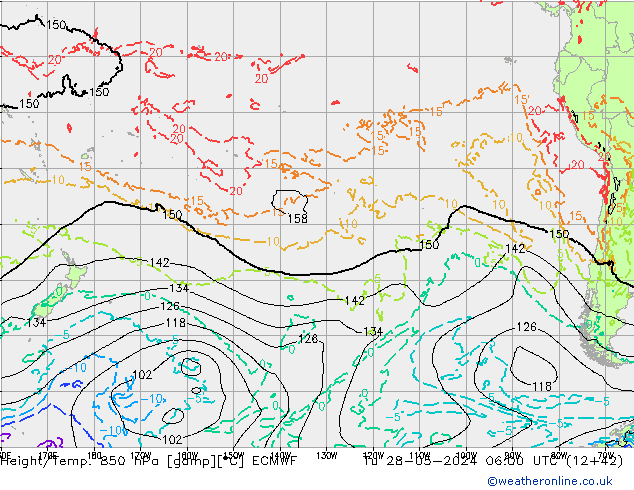 Z500/Rain (+SLP)/Z850 ECMWF Di 28.05.2024 06 UTC