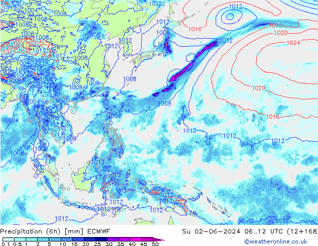 opad (6h) ECMWF nie. 02.06.2024 12 UTC