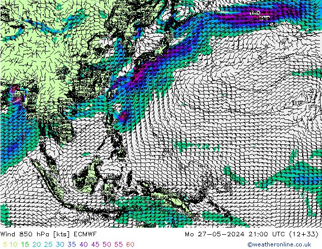  850 hPa ECMWF  27.05.2024 21 UTC