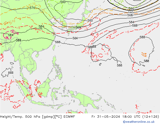 Z500/Rain (+SLP)/Z850 ECMWF ��� 31.05.2024 18 UTC