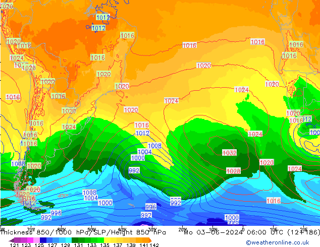 Thck 850-1000 hPa ECMWF Po 03.06.2024 06 UTC