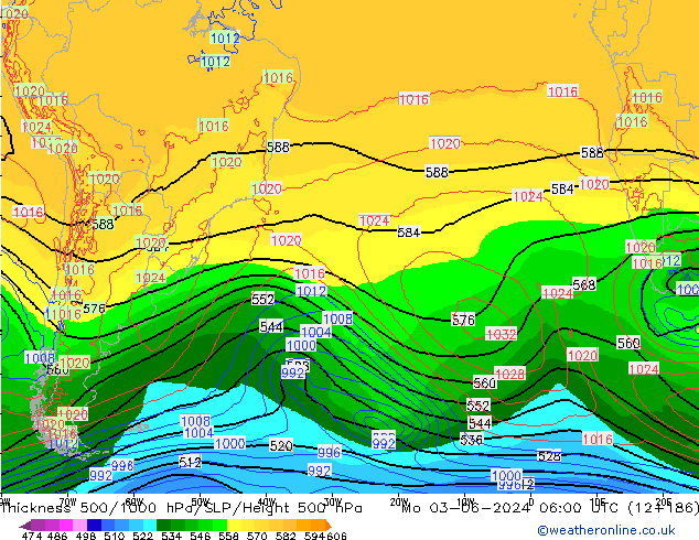 Thck 500-1000hPa ECMWF Po 03.06.2024 06 UTC