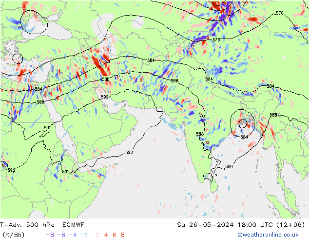 T-Adv. 500 hPa ECMWF dim 26.05.2024 18 UTC