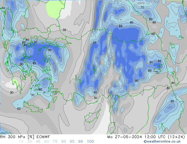 RH 300 hPa ECMWF  27.05.2024 12 UTC