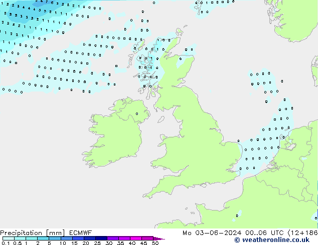 Yağış ECMWF Pzt 03.06.2024 06 UTC