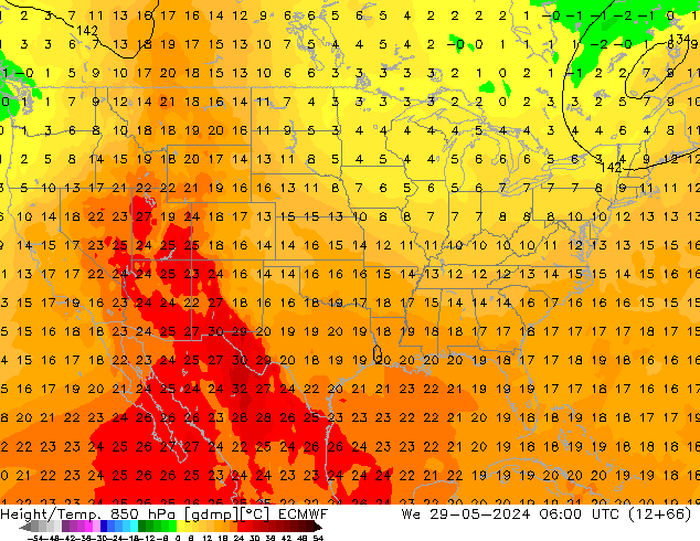 Z500/Rain (+SLP)/Z850 ECMWF mié 29.05.2024 06 UTC