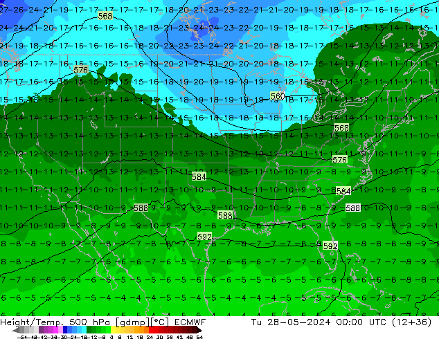 Z500/Rain (+SLP)/Z850 ECMWF Di 28.05.2024 00 UTC