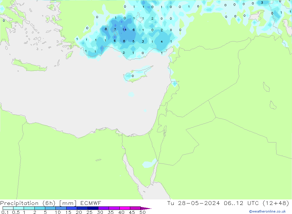 Z500/Yağmur (+YB)/Z850 ECMWF Sa 28.05.2024 12 UTC