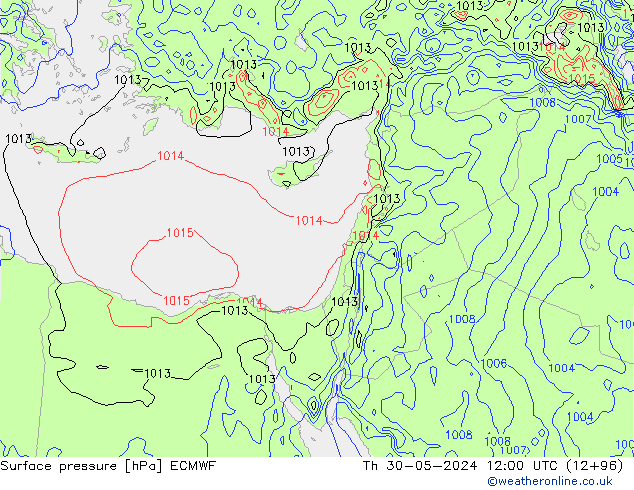Luchtdruk (Grond) ECMWF do 30.05.2024 12 UTC