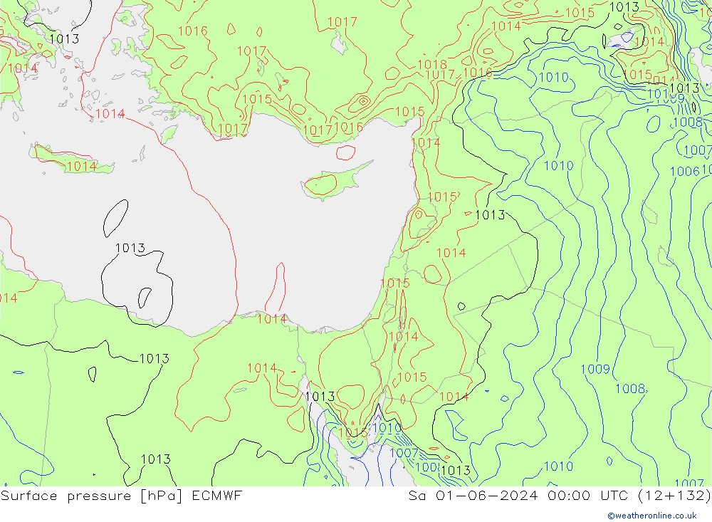 Bodendruck ECMWF Sa 01.06.2024 00 UTC