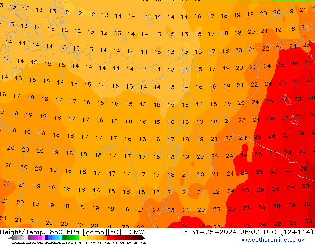 Z500/Rain (+SLP)/Z850 ECMWF Fr 31.05.2024 06 UTC