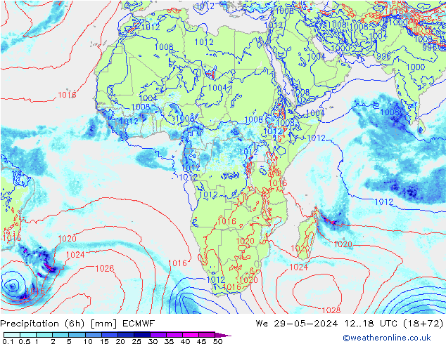 Z500/Rain (+SLP)/Z850 ECMWF St 29.05.2024 18 UTC