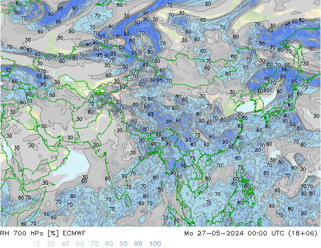 RV 700 hPa ECMWF ma 27.05.2024 00 UTC