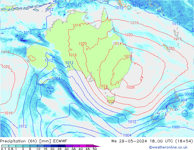 Z500/Rain (+SLP)/Z850 ECMWF Qua 29.05.2024 00 UTC