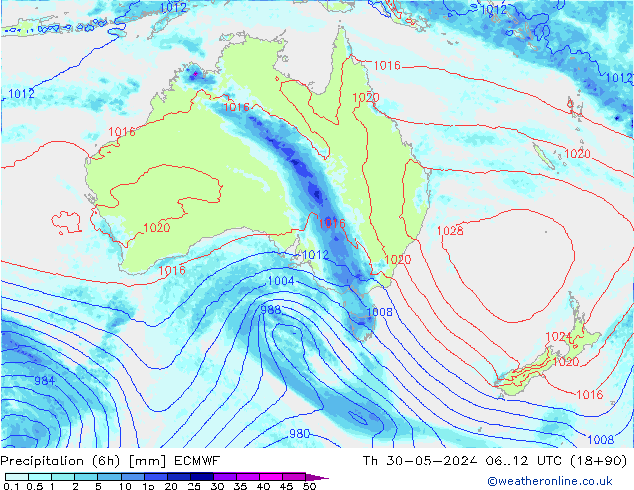 Z500/Regen(+SLP)/Z850 ECMWF do 30.05.2024 12 UTC