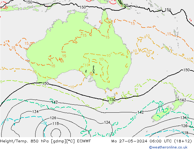 Z500/Rain (+SLP)/Z850 ECMWF lun 27.05.2024 06 UTC