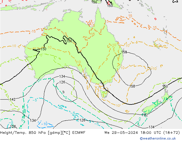 Z500/Rain (+SLP)/Z850 ECMWF Mi 29.05.2024 18 UTC