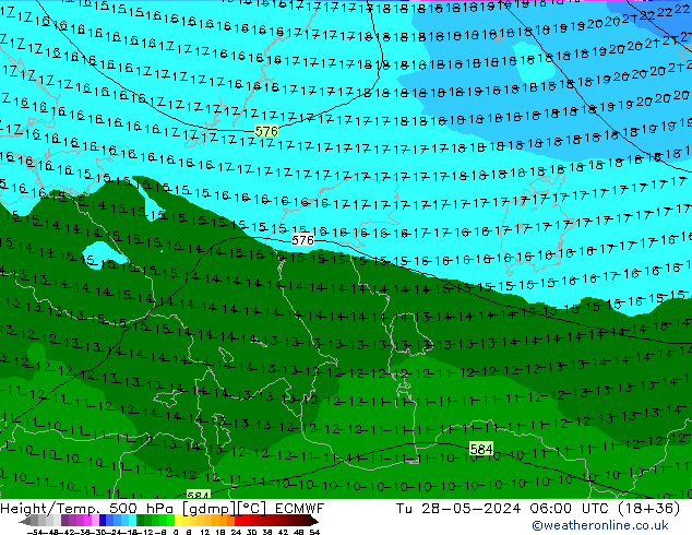 Z500/Rain (+SLP)/Z850 ECMWF Tu 28.05.2024 06 UTC