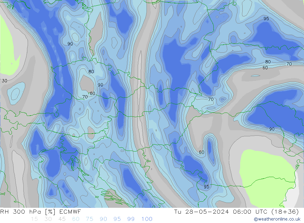 RH 300 hPa ECMWF  28.05.2024 06 UTC