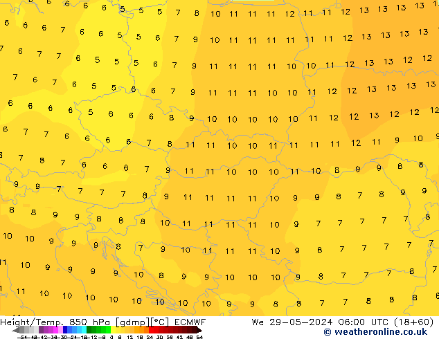 Z500/Rain (+SLP)/Z850 ECMWF ср 29.05.2024 06 UTC