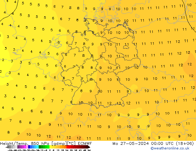 Z500/Regen(+SLP)/Z850 ECMWF ma 27.05.2024 00 UTC