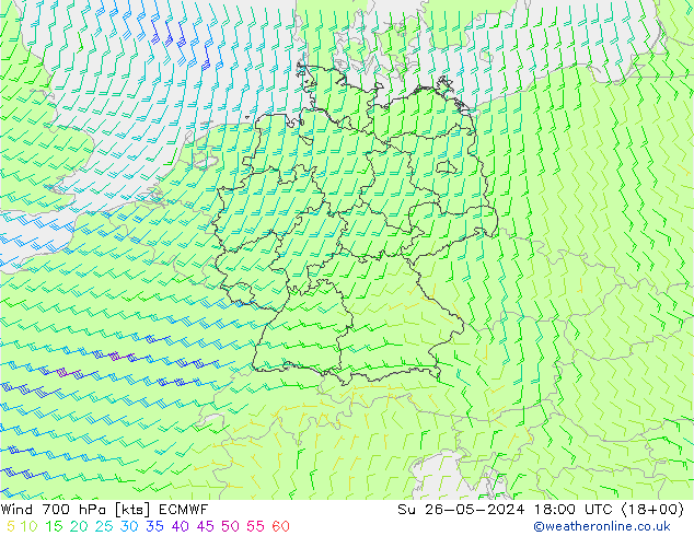  700 hPa ECMWF  26.05.2024 18 UTC