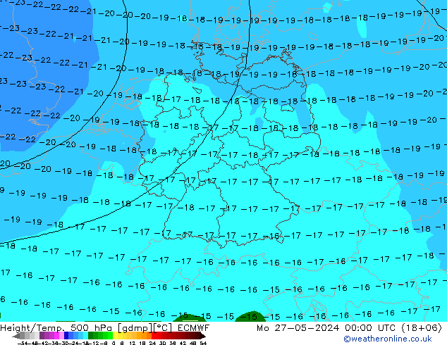 Z500/Regen(+SLP)/Z850 ECMWF ma 27.05.2024 00 UTC