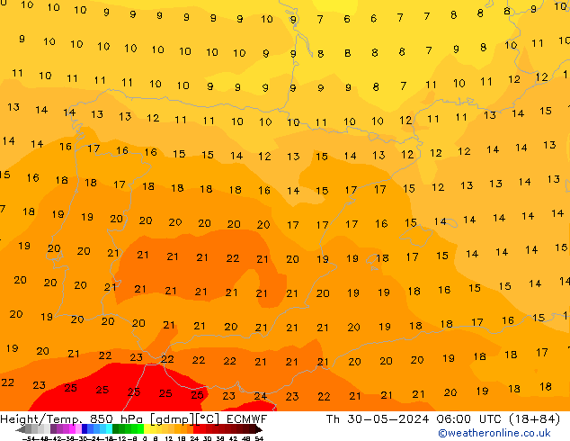 Z500/Rain (+SLP)/Z850 ECMWF  30.05.2024 06 UTC