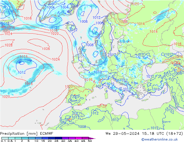 precipitação ECMWF Qua 29.05.2024 18 UTC