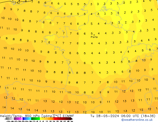 Z500/Rain (+SLP)/Z850 ECMWF mar 28.05.2024 06 UTC