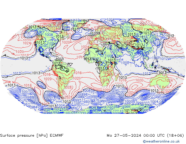 Bodendruck ECMWF Mo 27.05.2024 00 UTC