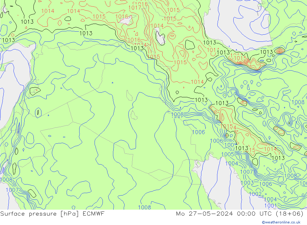 Yer basıncı ECMWF Pzt 27.05.2024 00 UTC