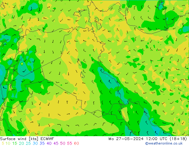 Bodenwind ECMWF Mo 27.05.2024 12 UTC