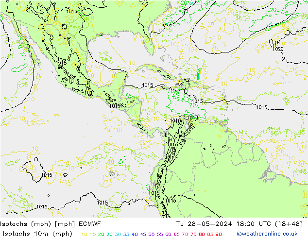 Isotachs (mph) ECMWF Ter 28.05.2024 18 UTC