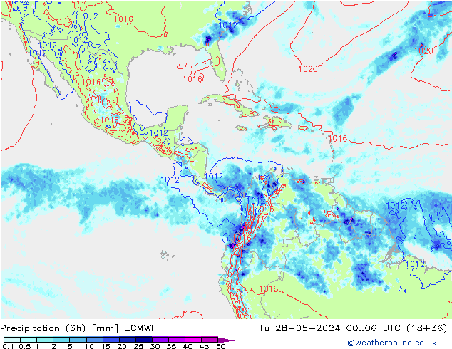 Z500/Rain (+SLP)/Z850 ECMWF Tu 28.05.2024 06 UTC