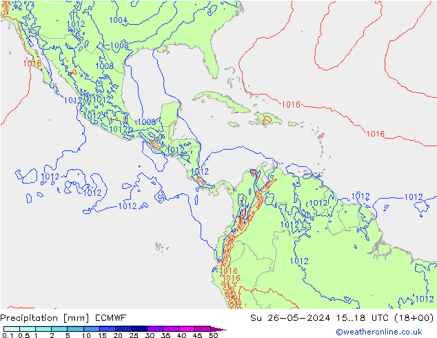 осадки ECMWF Вс 26.05.2024 18 UTC