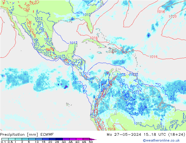 Precipitation ECMWF Mo 27.05.2024 18 UTC