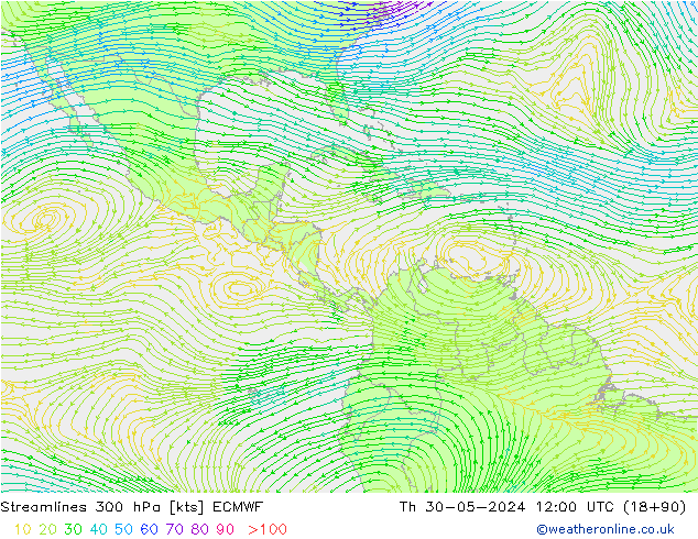 Rüzgar 300 hPa ECMWF Per 30.05.2024 12 UTC