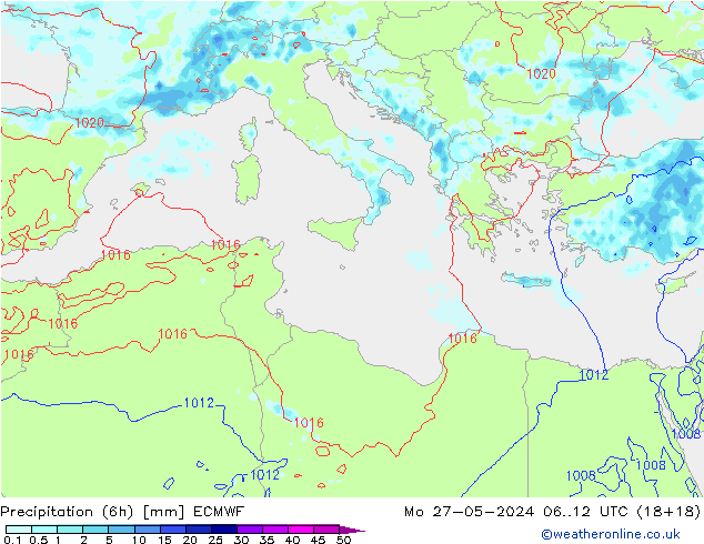 Z500/Rain (+SLP)/Z850 ECMWF Seg 27.05.2024 12 UTC