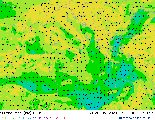  10 m ECMWF  26.05.2024 18 UTC