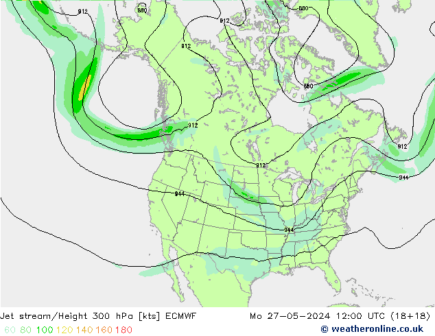 Straalstroom ECMWF ma 27.05.2024 12 UTC