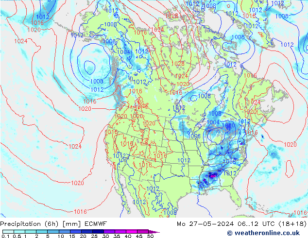 Z500/Rain (+SLP)/Z850 ECMWF  27.05.2024 12 UTC