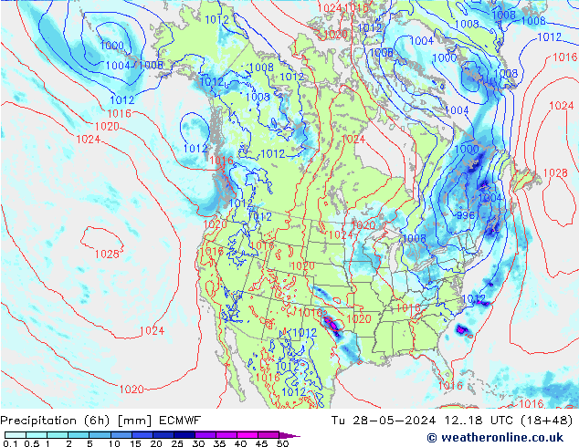 Z500/Rain (+SLP)/Z850 ECMWF Di 28.05.2024 18 UTC