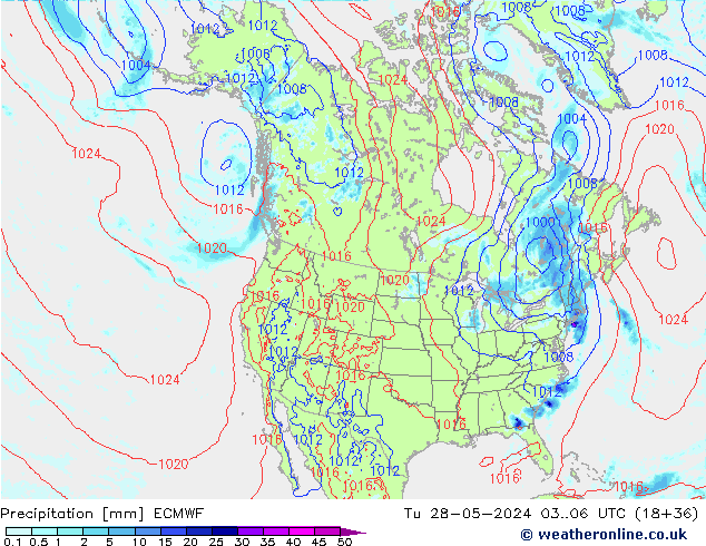 Neerslag ECMWF di 28.05.2024 06 UTC