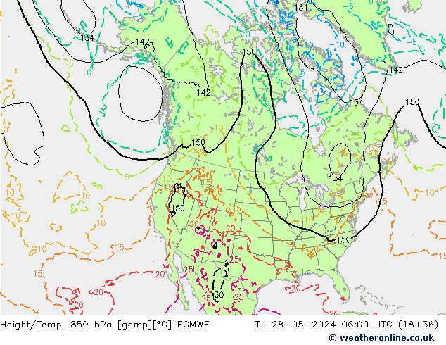 Z500/Regen(+SLP)/Z850 ECMWF di 28.05.2024 06 UTC