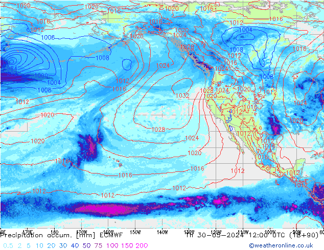 Précipitation accum. ECMWF jeu 30.05.2024 12 UTC