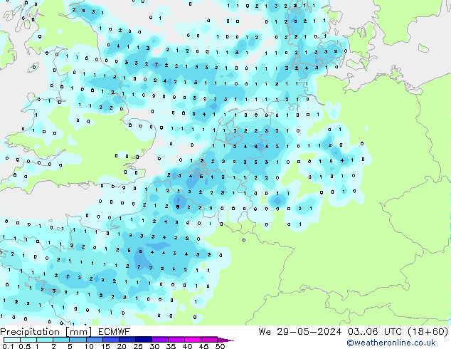 осадки ECMWF ср 29.05.2024 06 UTC